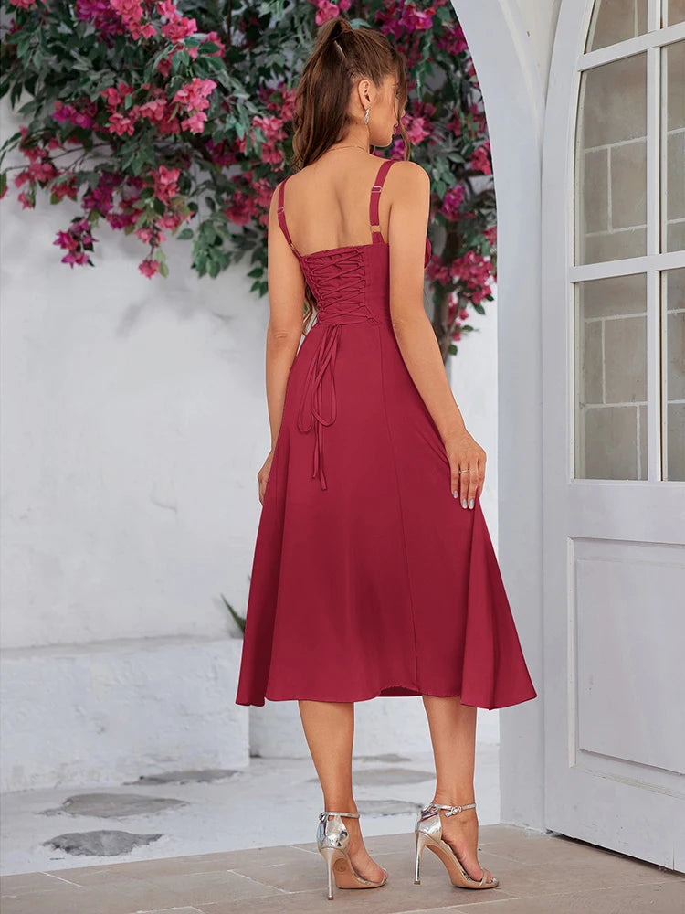Elegant Blush A-Line Dress