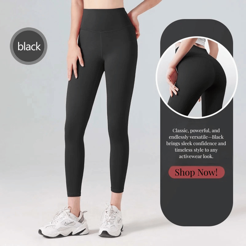 Ribbed High Waisted Seamless Leggings – Tummy Control Yoga & Gym Pants for Women