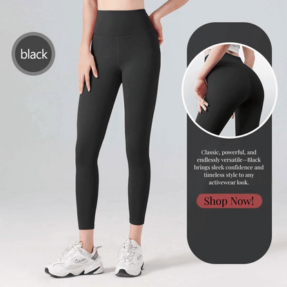 Ribbed High Waisted Seamless Leggings – Tummy Control Yoga & Gym Pants for Women