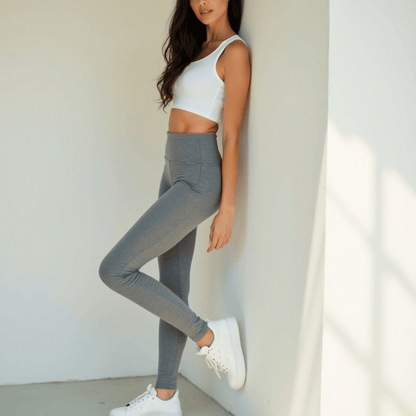 Ribbed High Waisted Seamless Leggings – Tummy Control Yoga & Gym Pants for Women