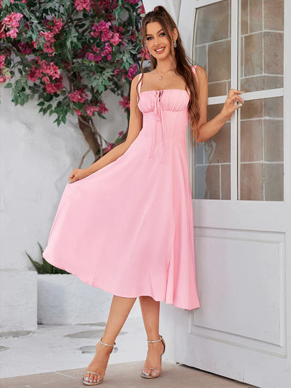 Elegant Blush A-Line Dress